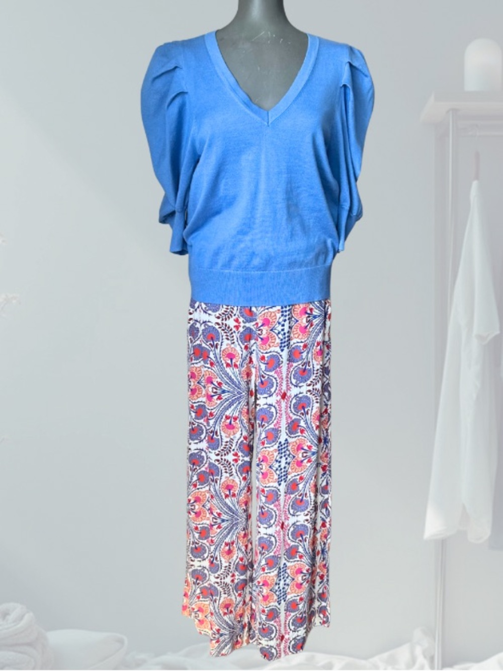 An’ge Multicolor Paisley Wide Leg Pants - Women's